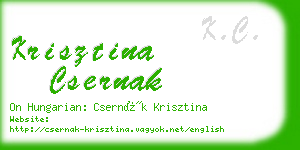 krisztina csernak business card